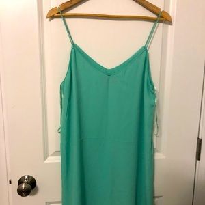 mint green slip dress
